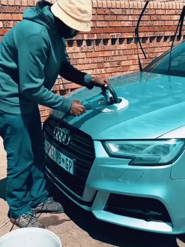 Silver Audi detailing
